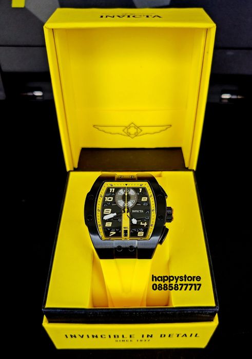 часовник INVICTA Racing Yellow 44mm-54mm, Инвикта нов