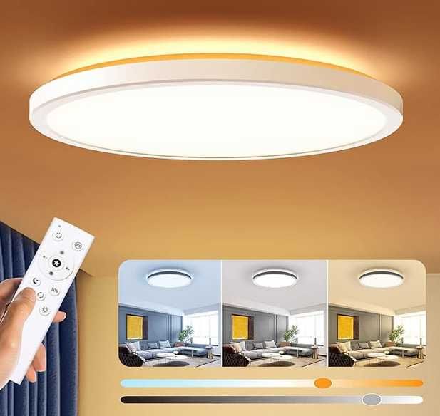 Лампа за таван кръг 60см 56w LED, дистанционно с топла- бяла светлина