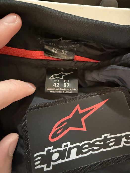 Мото екип Alpinestars - яке, панталон и ръкавици - като нов