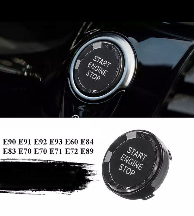 Buton cristal start stop BMW Seria 1 3 5 E60 E70 E87 E90 E91 X1 X5 X6