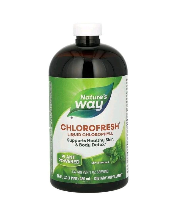 Nature's Way, Жидкий хлорофилл, мята, 480 мл
