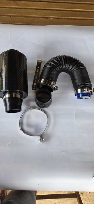 Filtru aer sport cu ventilator,turbina,carcasă carbon 4D,tub flexibil