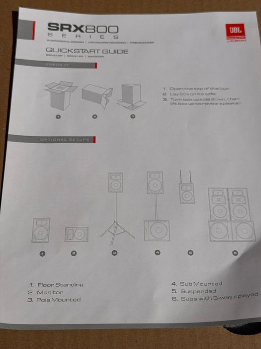 Jbl srx835SP/230 boxa activava