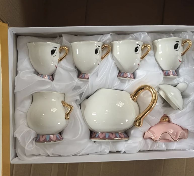 Чашка и чайник «Красавица и чудовище»