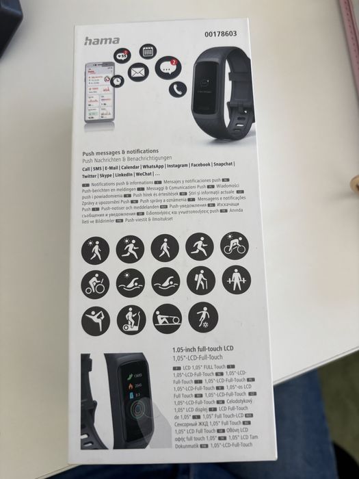 Фитнес гривна Hama "Fit Track 3910", Черен