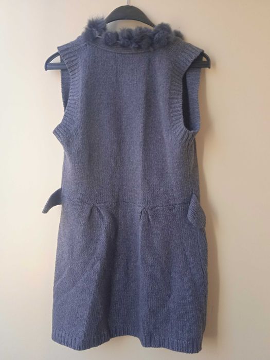 Дамска жилетка вълна и естествен косъм