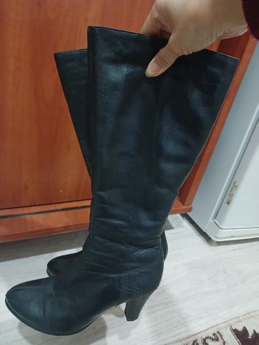 Сапоги зимние кожаные