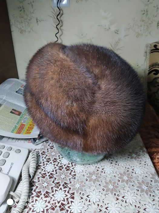 Шапка норка женская б/у