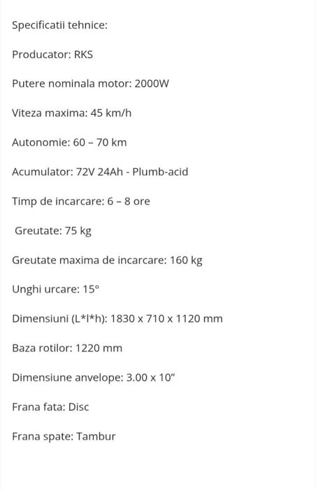 Scuter moped RKS GT3s NOU