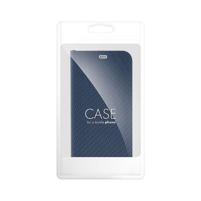 Елегантен тефтер luna book carbon за samsung a55 5g blue