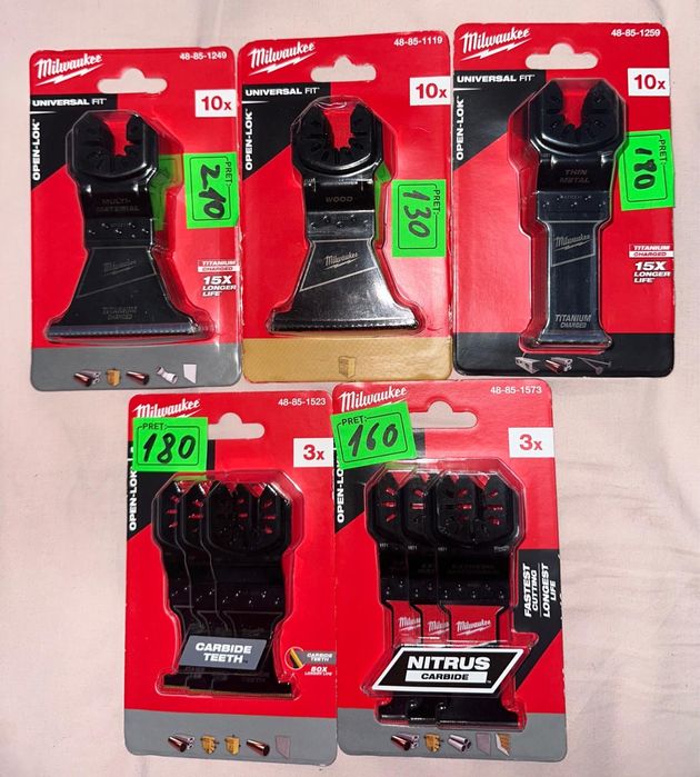 Milwaukee consumabile, Torxi tubulare stoc limitat