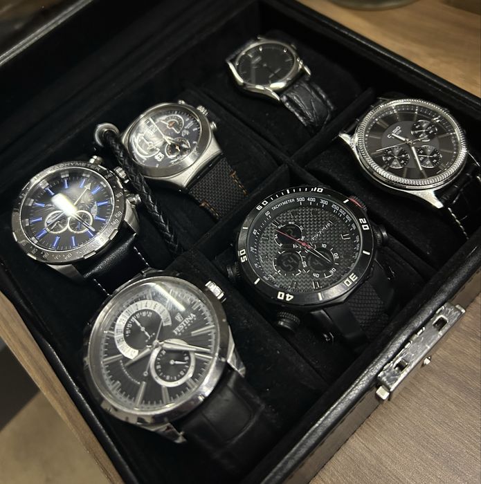 Лот 6 броя оригинални часовници с луксозна кутия