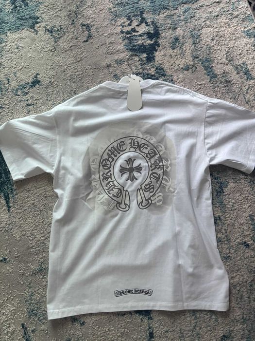 tricou alb chrome hearts