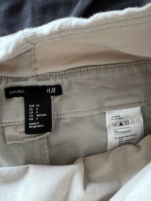 Lot pantaloni gravide H&M mărimea 34 crem ceilalti negrii/gri tot 34