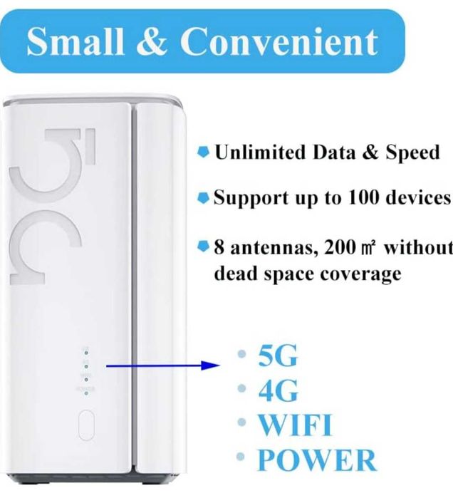 UOTEK 5G CPE WiFi6 рутер слот за SIM карта NSA SA  5G двубандов модем