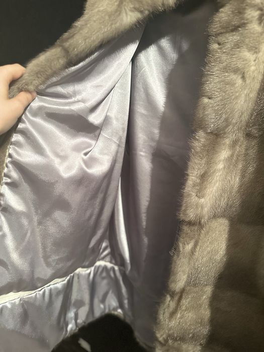 Норковая шуба серая трансформер