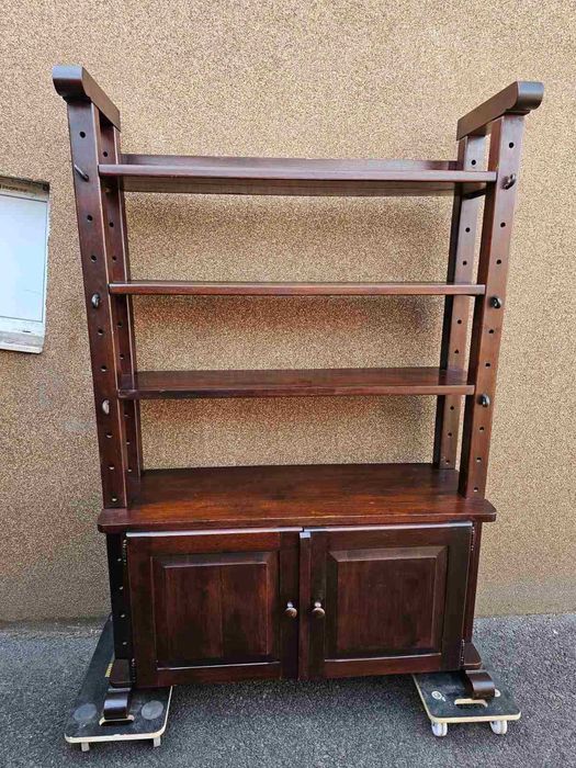 Масивен дъбов разглобяем шкаф с регуриране на рафтовете