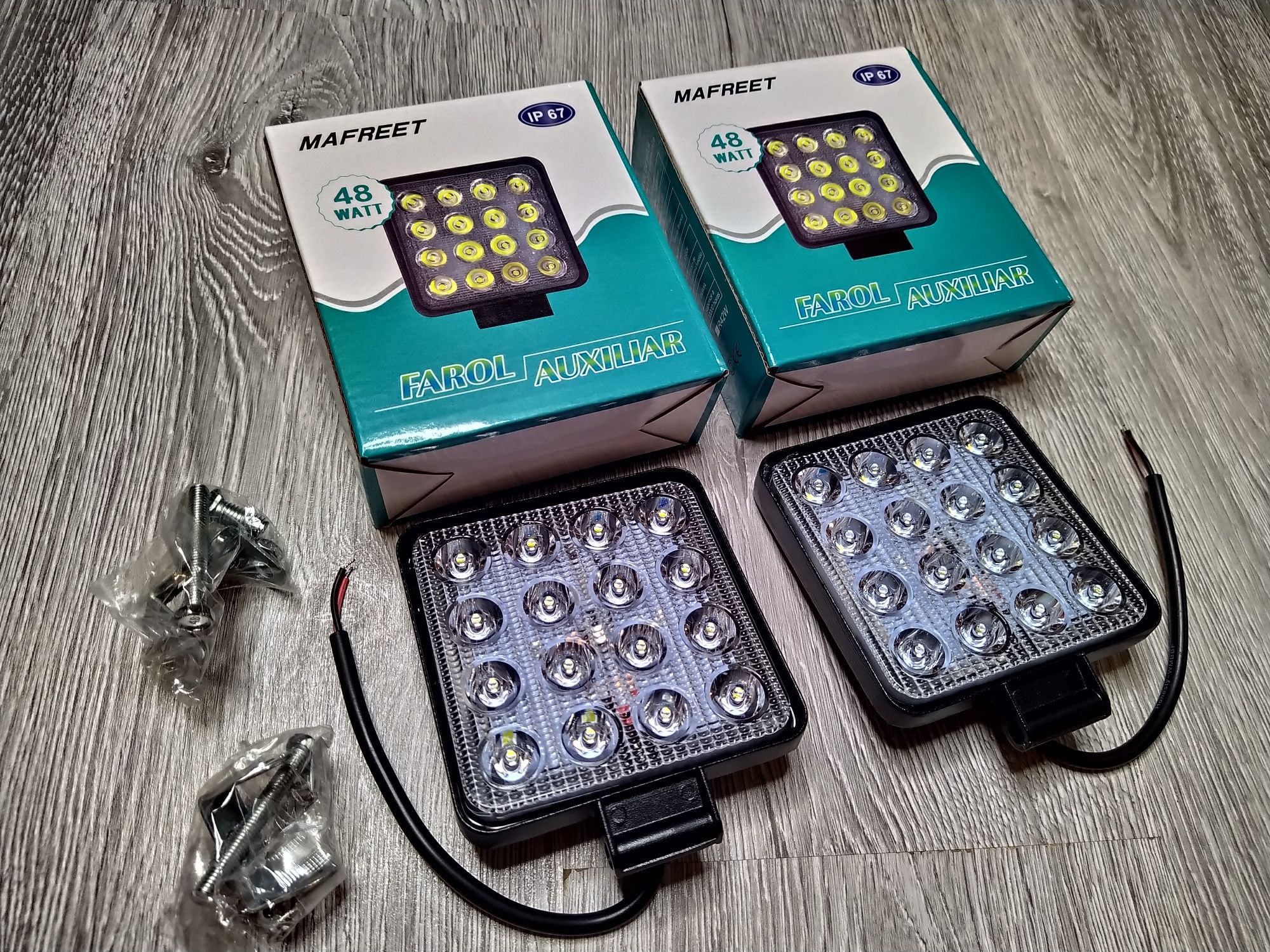 Set 2 Proiectoare MAFREET LED Auto Offroad 48W 16 LED 12V 24V Bucuresti Sectorul 5 OLX Ro