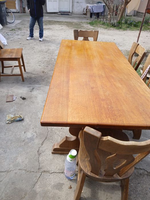 Masa  rustica cu  6 scaune