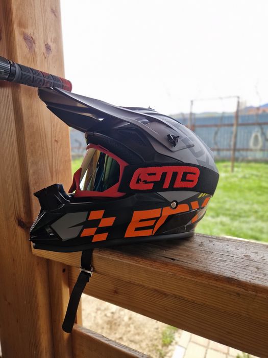 Cască Full-Face Enduro Mărimea S +2 Perechi De Ochelari