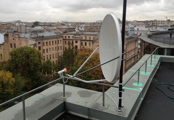 Офсетная, алюминиевая спутниковая тарелка 1.2 метра