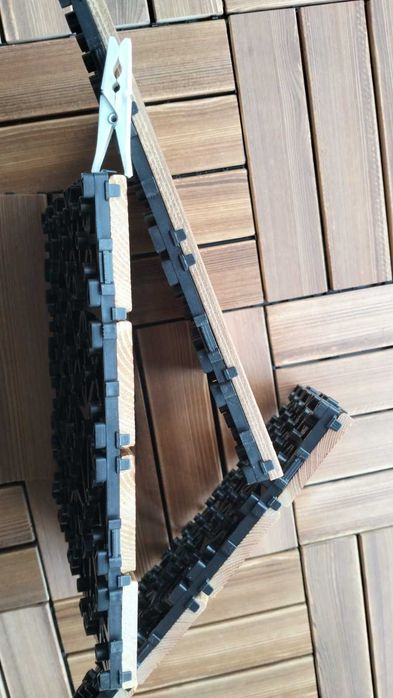 Безплатна доставка! Дървени декинг плочки 30/30 см. на подложка с клик