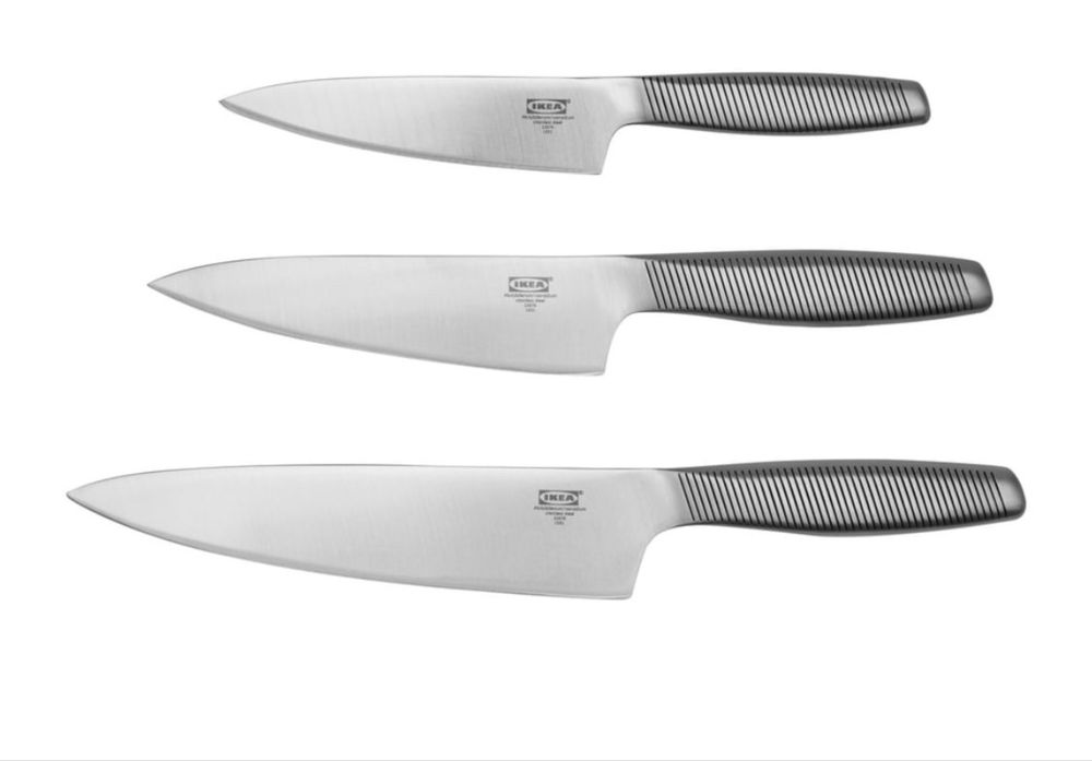 IKEA 365+ Set cuțite, 3 piese, gri