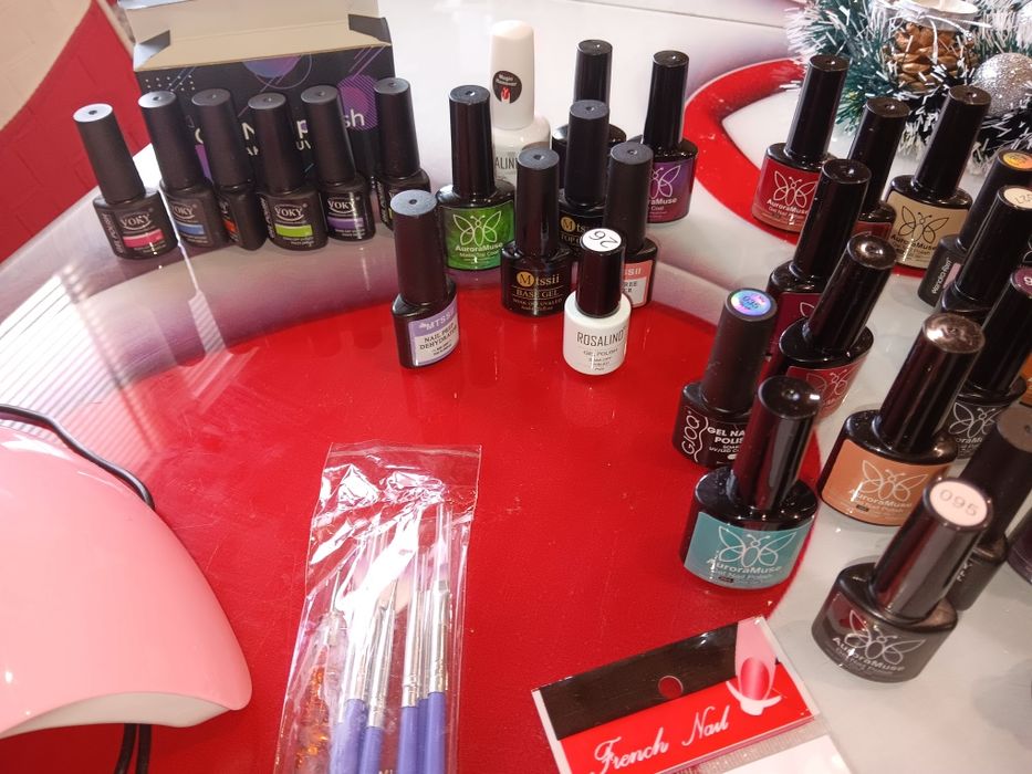 Комплект гел лакове,ув лед лапма/uv led печка,ел.пила/стартов комплект