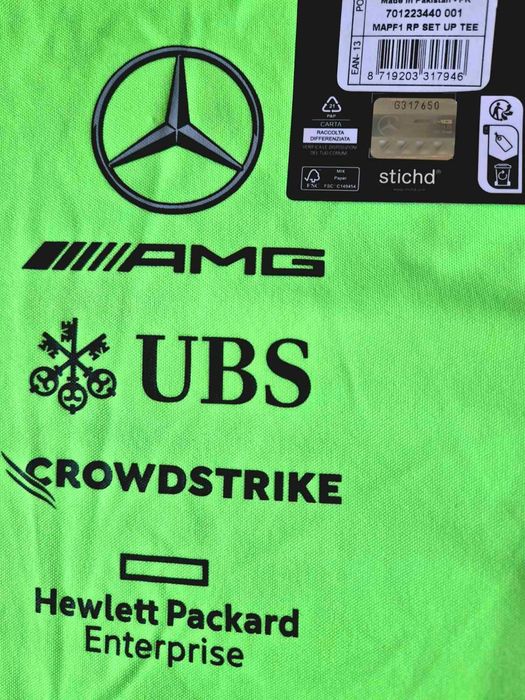 Mercedes AMG Petronas F1 тениска L – Оригинал