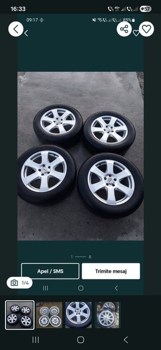 JANTE ALIAJ  * 4 X 110 R16 * 5 x 100 R17 * 5X112 r16 / r17 / r18 * 5 x 120 r15 / r16 * 4 x 108 r17 * 5vx 114.3 ( otel ) r16 * Import Germania *