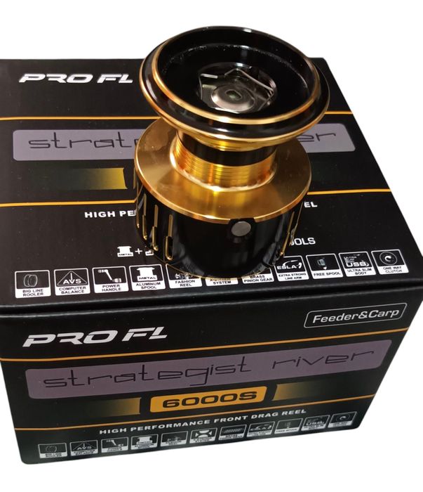SET 2 Mulinete Pro FL Strategist River Feeder&crap 6000s