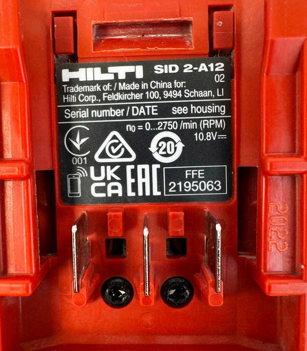 Hilti SF 2-A12 Винтоверт и Hilti SiD 2-A12 импакт драйв 2x12V 2.6Ah