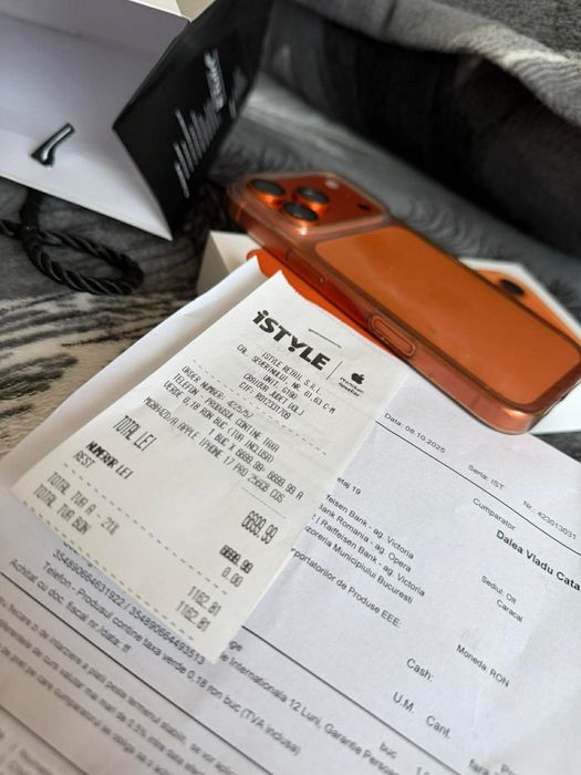 Vand iphone 17 pro  256 gb fullbox impecabil