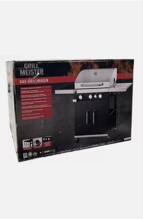 Барбекю на газ с мощност 14,4 киловата Grillmeister / Газово барбекю от инокс