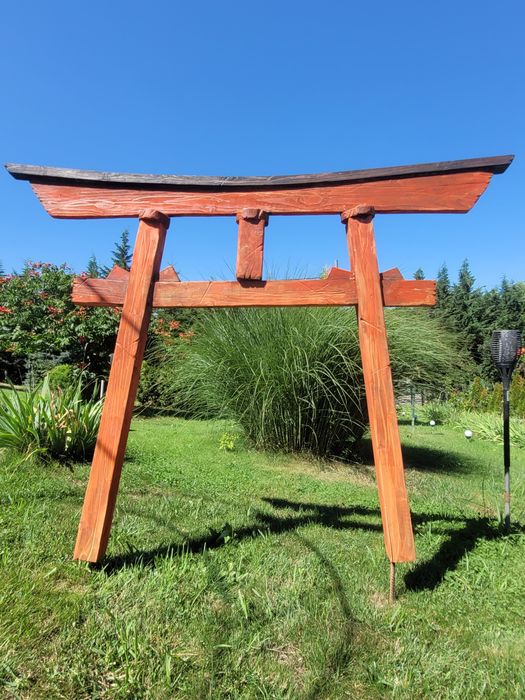 Poartă Torii Japoneză Lemn Handmade / Decor Grădină - 123 cm