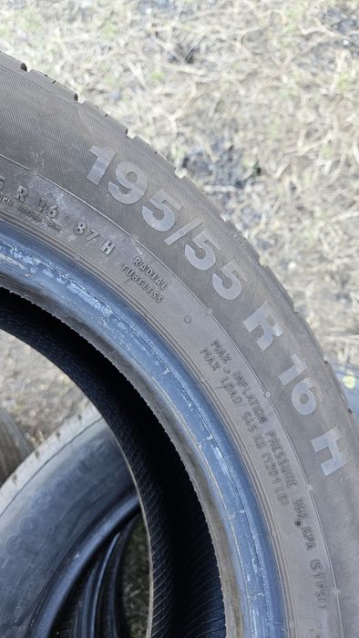 6бр като нови гуми 195 55 16 континентал continental