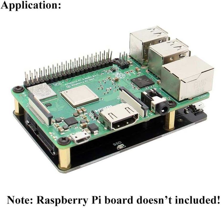 Placa expansiune DollaTek X850 V3.0 mSATA SSD Raspberry Pi 3 B/2B/B+
