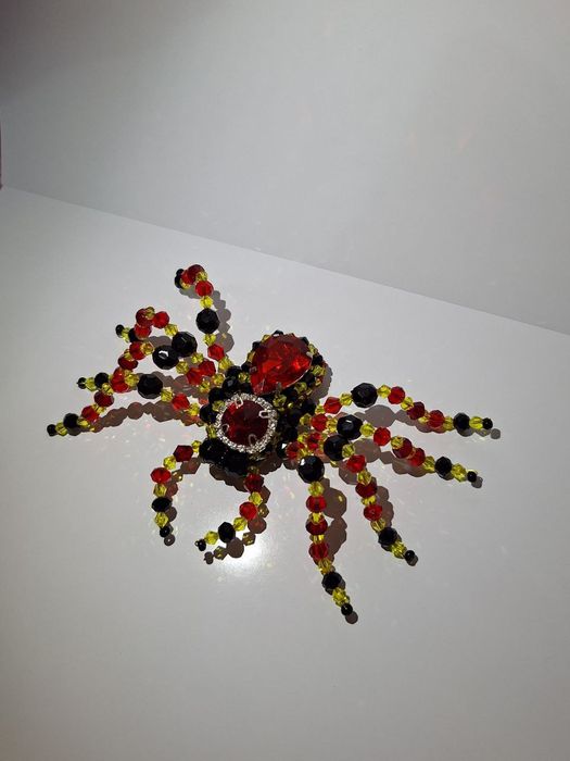 Брошь паук, ручная работа