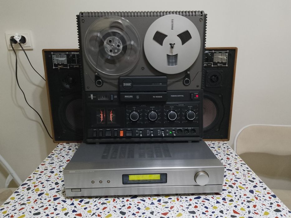 Linie audio! Magnetofon Philips N 4504, Amplituner Denon și Boxe