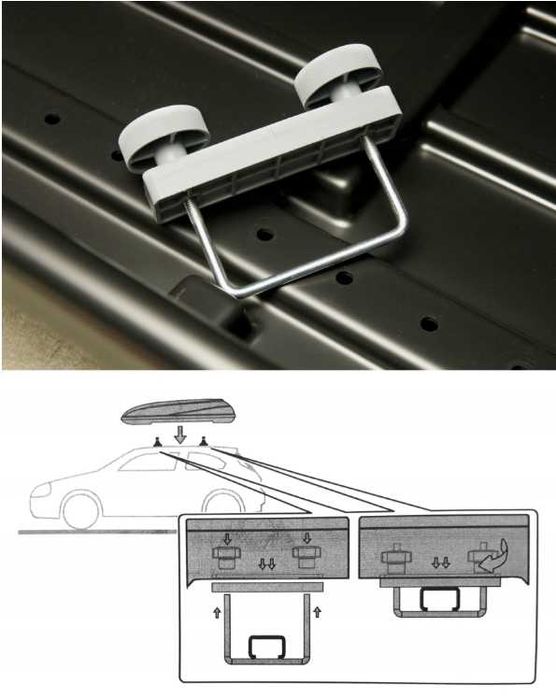 Cutie portbagaj MODULA Ciao 430 l , 175x80x44 cm , Silver / Black