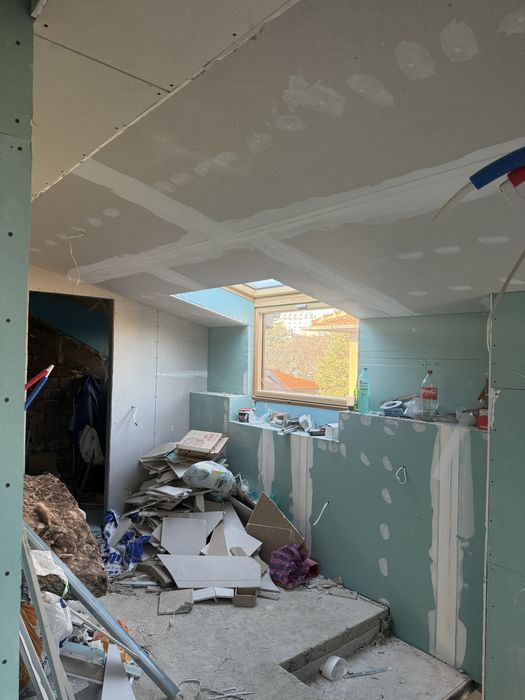 Монтаж на гипс картон , шпакловка и боя!