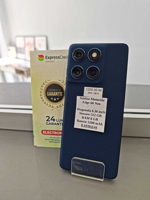 Telefon Motorola Edge 60 9AG44 B:6930)-garantie 2 ani