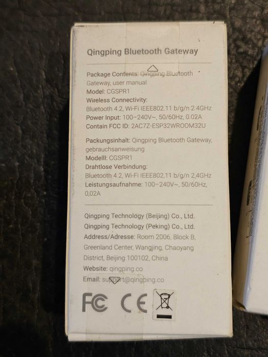 Qingping Cgspr1 bluetooth gateway si Cgpr1t motion light sensor t base