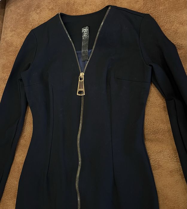 Тъмносиня стилна рокля