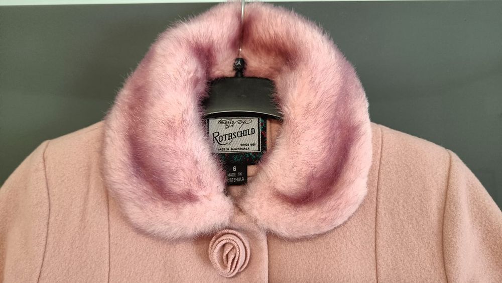 Palton elegant pt fetițe Roz