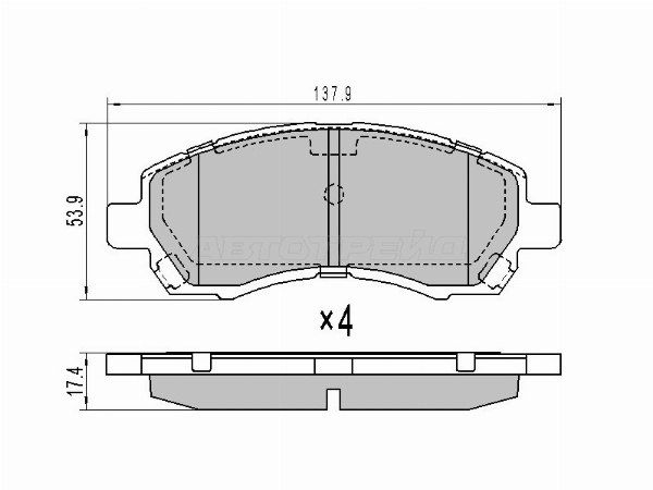Колодки тормозные Subaru Impreza
