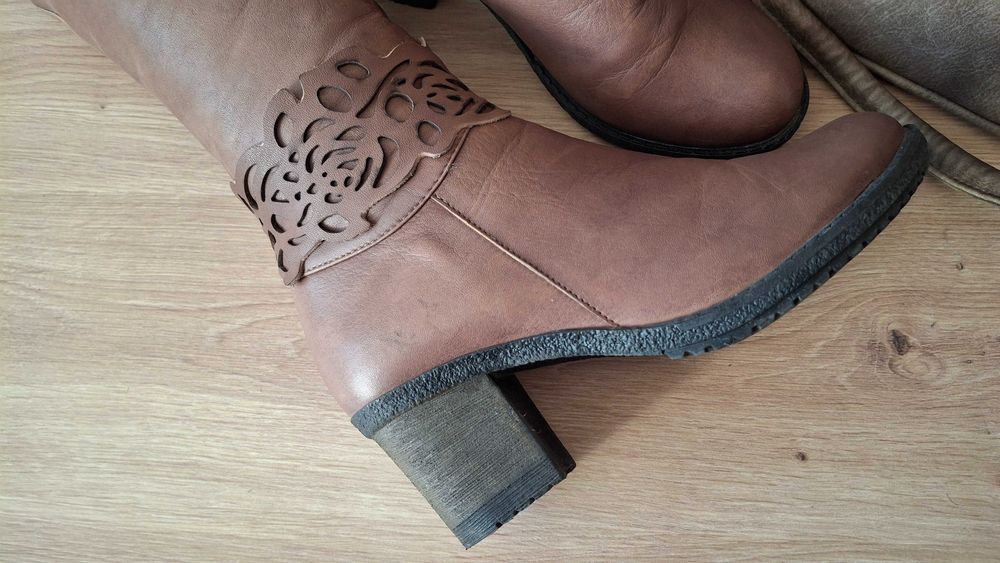 Ботуши естествена кожа N39, чанта