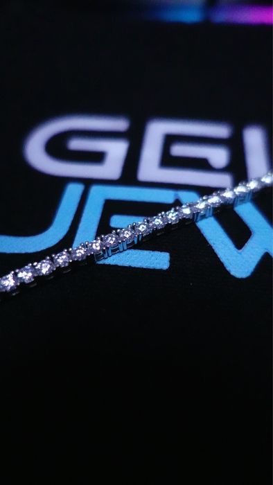 Bratara Tennis cu Diamante VVS1 Moissanite din argint 925 si Aur 18k