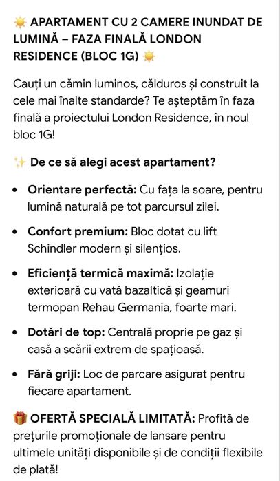 Apartamente 2 sau 3 camere! 1300€!