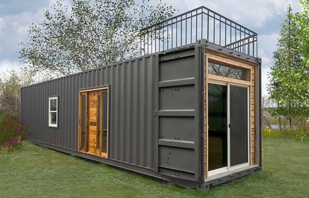 Ofis uchun zamonaviy dizayndagi konteynerlar